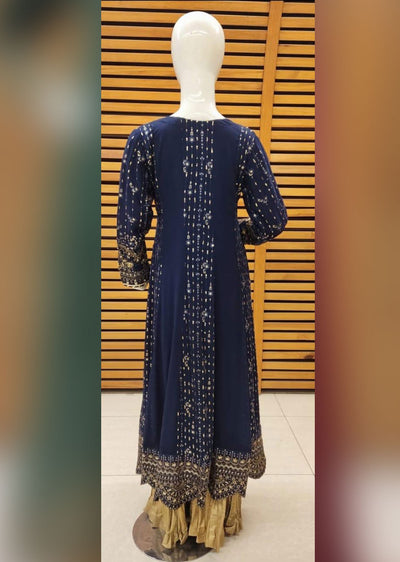 AL-3860 Readymade Blue Ally's Dress Mummy and Me - Memsaab Online