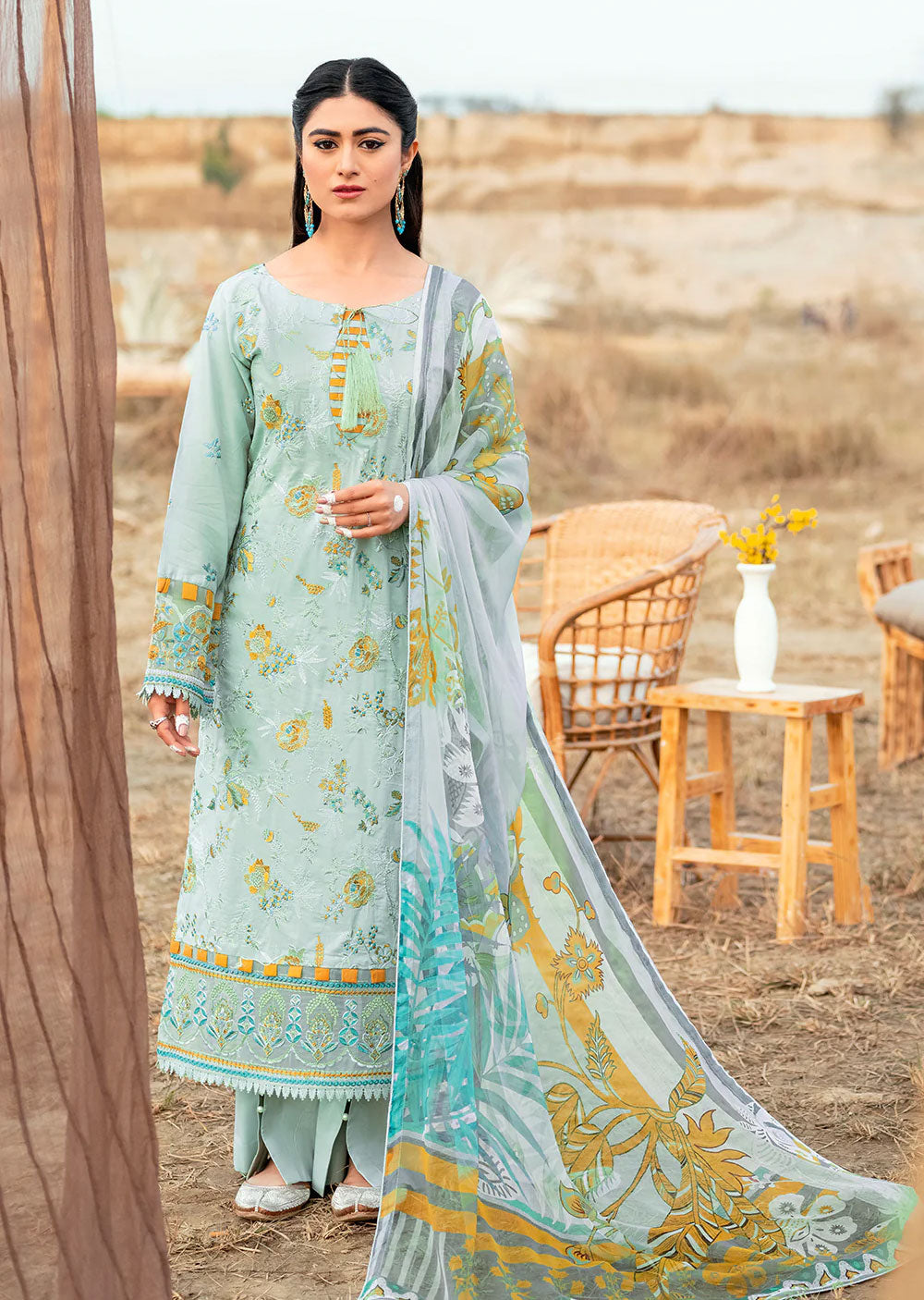 Y-610 - Unstitched - Ramsha Riwayat Luxury Lawn Vol 06 2023 - Memsaab Online