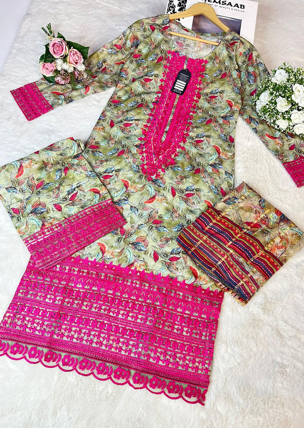 ASK610 Readymade Printed Lawn Suit - Memsaab Online