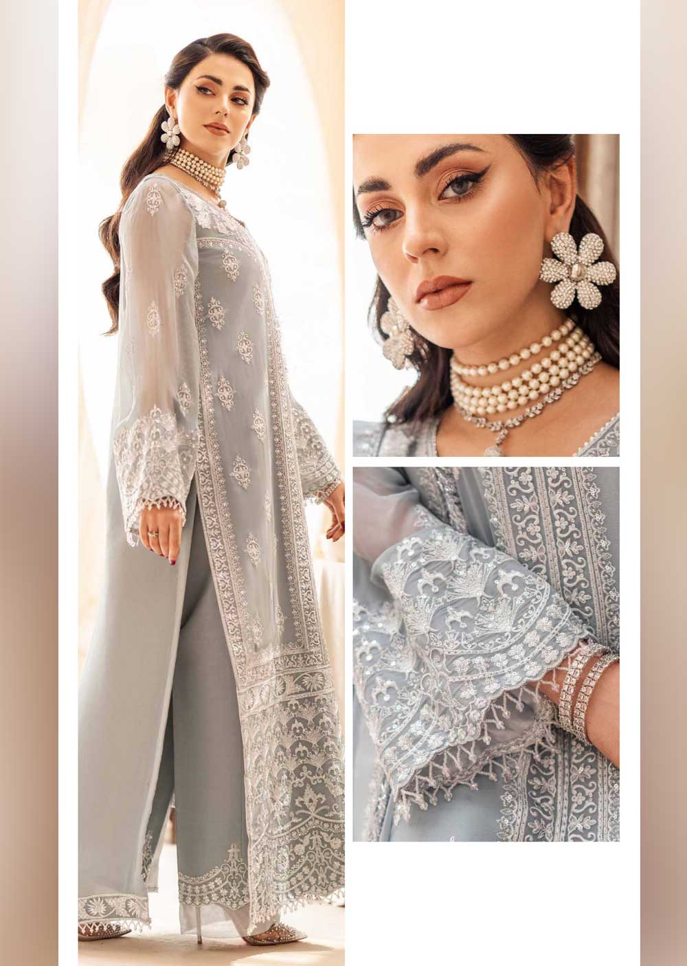 QFD-0061 - Readymade - Mashq Zainab Luxury Chiffon Collection 2023 - Memsaab Online