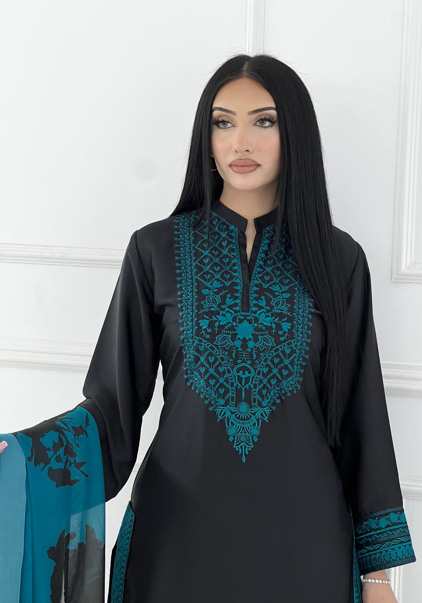 RBY-126-Readymade - Silk 3 Piece Embroidery Suit 2025 - Memsaab Online