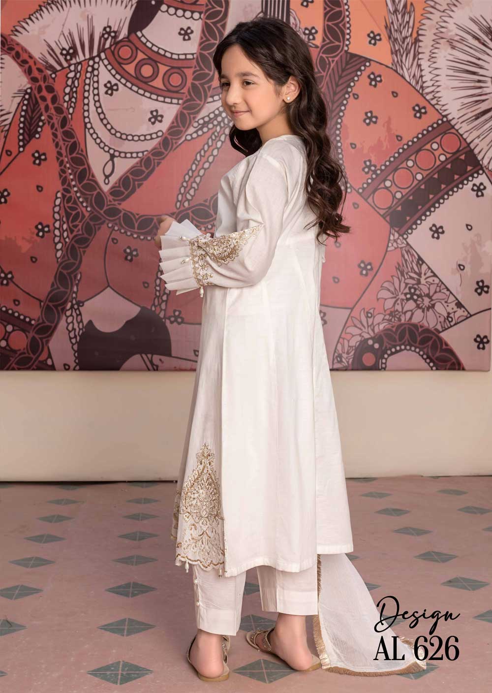 AL-626 - Readymade - Kids Luxury Pret Collection by Ally's 2023 - Memsaab Online