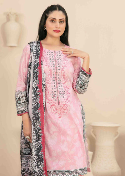 D-3462 - Readymade - Naama Embroidered Lawn By Tawakkal 2024 - Memsaab Online