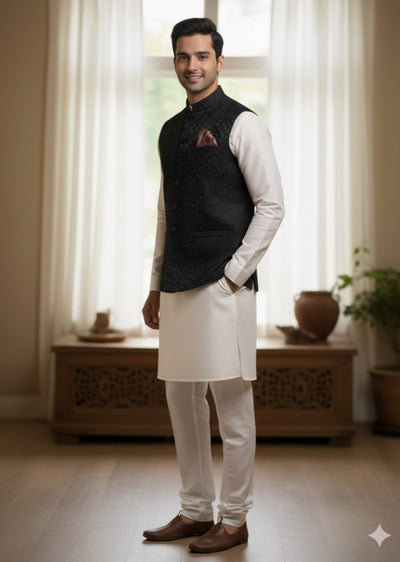 GS-5076 Readymade Elegant Embroidered Waistcoat 2025 - Memsaab Online