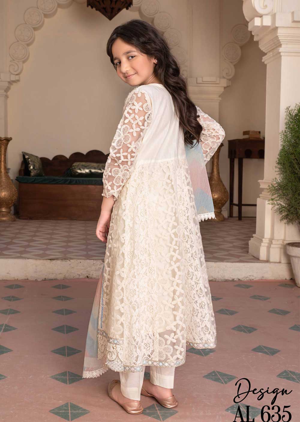 AL-635 - Readymade - Kids Luxury Pret Collection by Ally's 2023 - Memsaab Online