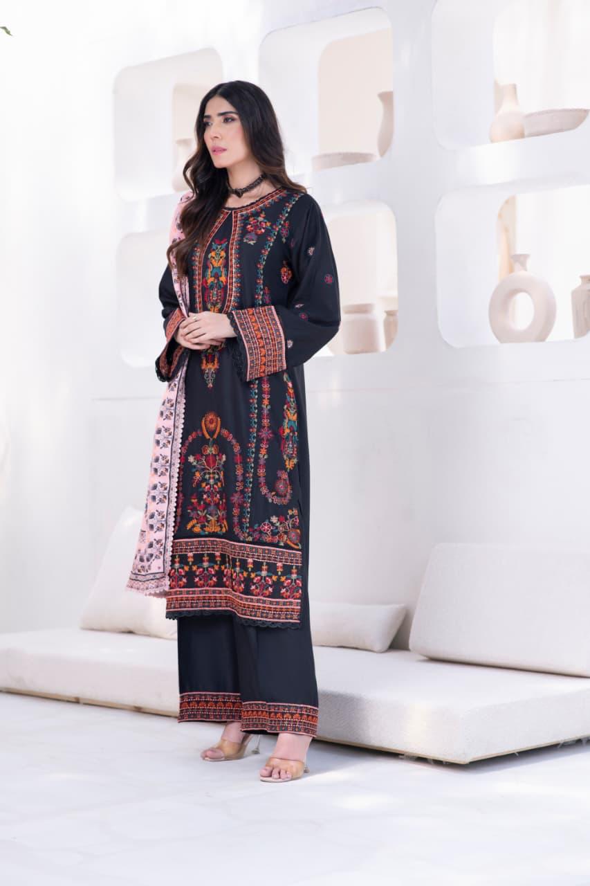 HRM19 - Readymade Memsaab Formal LINEN Suit 2025 - Memsaab Online