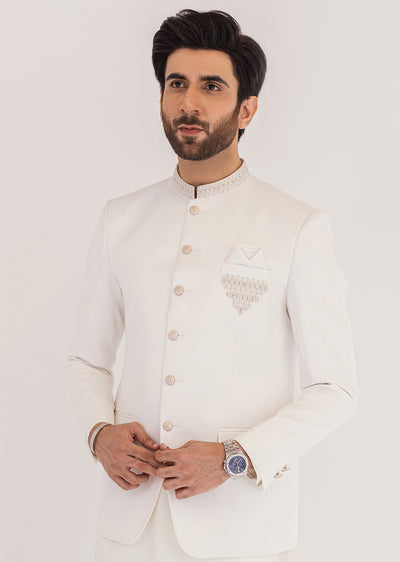 PC-363 - White - Mens Premium Fancy Prince Coat - Memsaab Online