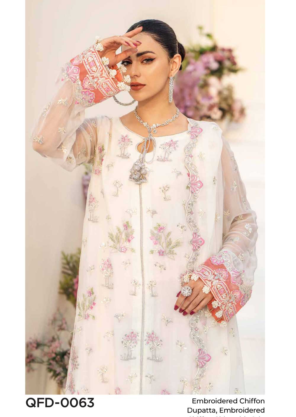 QFD-0063 - Readymade - Mashq Zainab Luxury Chiffon Collection 2023 - Memsaab Online