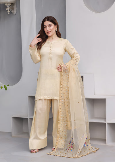 ASB-08 - Readymade Cream - Silk Luxe - Memsaab Online