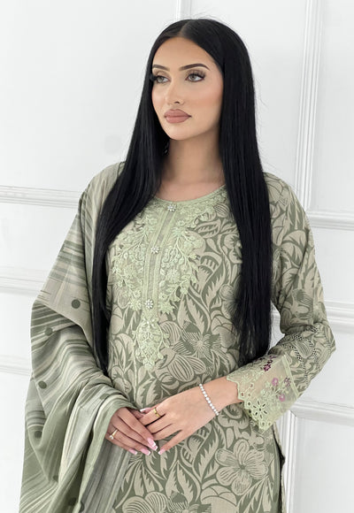 MDNA-27 - Readymade Embroidered Dhanak Outfit - Memsaab Online