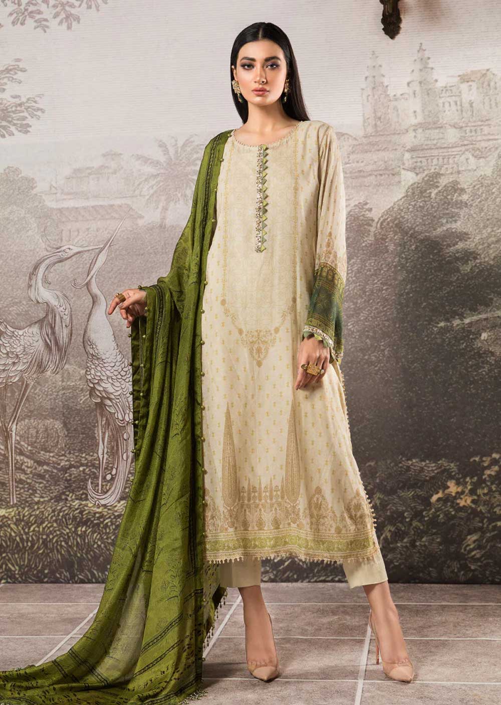 MDL-06 Unstitched Maria B Inspired Dhanak - Memsaab Online