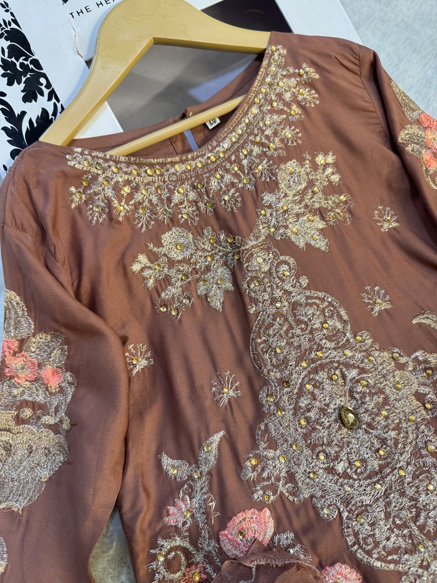 HK128 Rahat White Readymade Mother & Daughter Suit - Memsaab Online