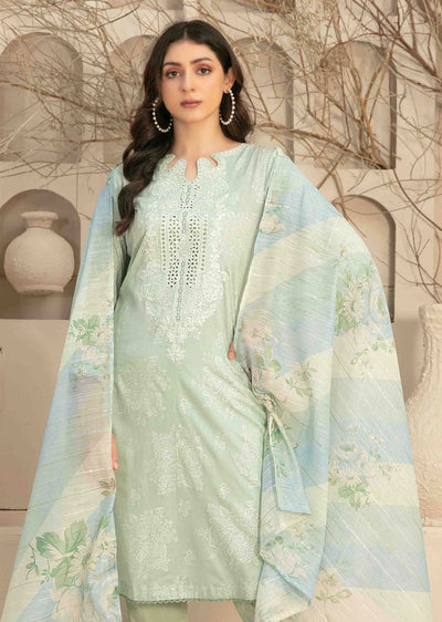 D-3466 - Readymade - Naama Embroidered Lawn By Tawakkal 2024 - Memsaab Online