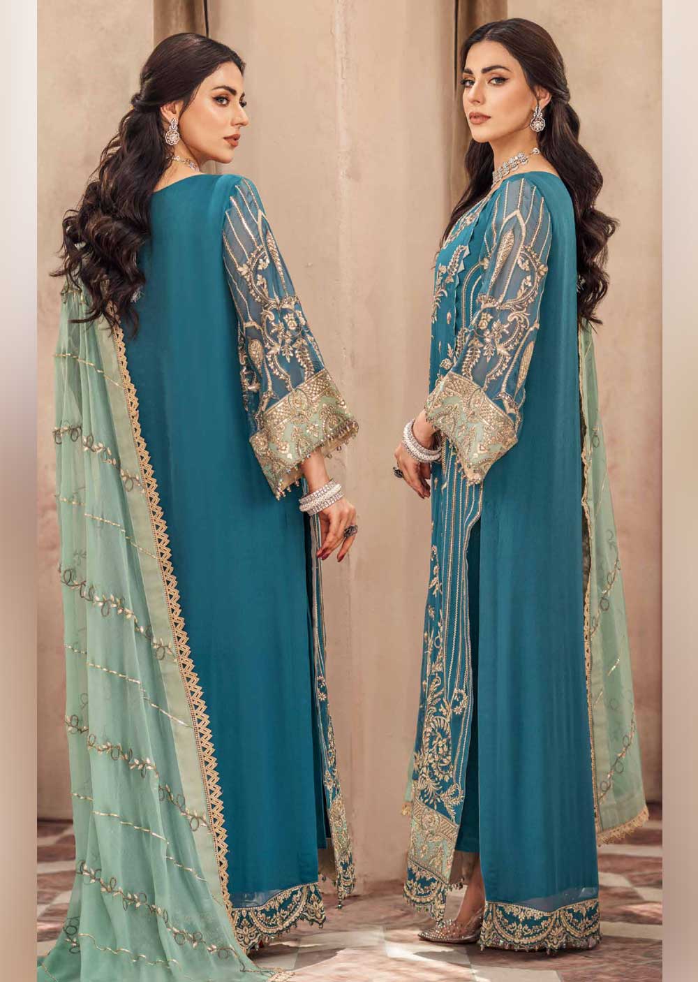 QFD-0066 - Readymade - Mashq Zainab Luxury Chiffon Collection 2023 - Memsaab Online