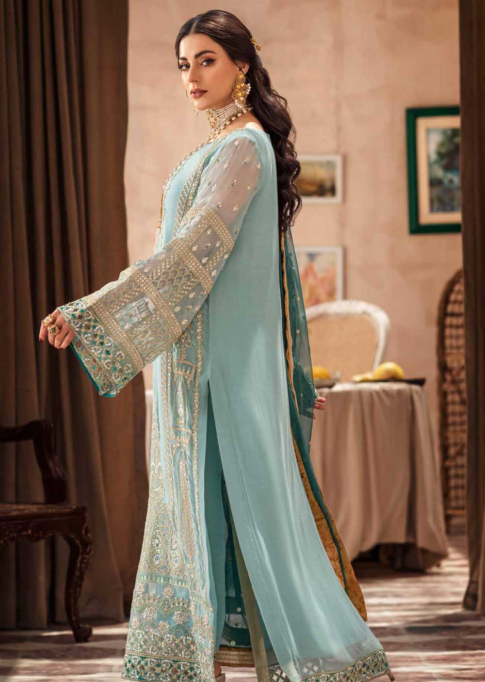 QFD-0068 - Readymade - Mashq Zainab Luxury Chiffon Collection 2023 - Memsaab Online