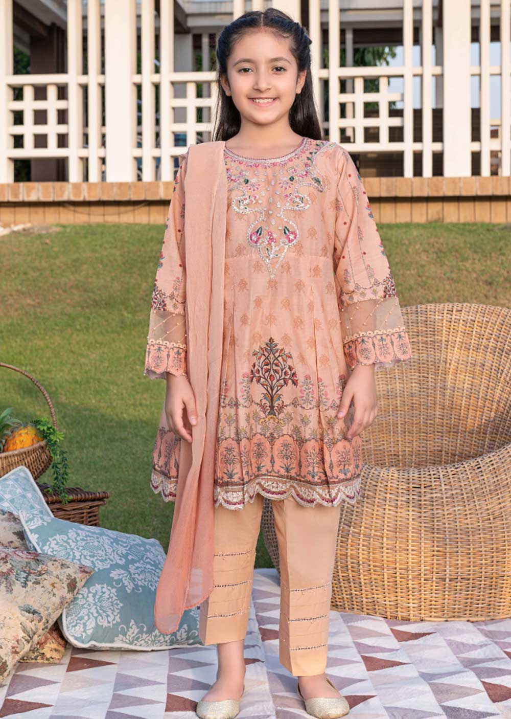 AL-699 - Readymade - Kids Luxury Lawn Collection by Ally's 2023 - Memsaab Online