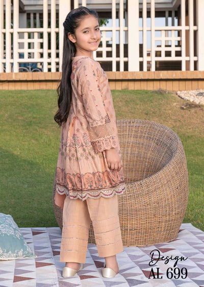 AL-699 - Readymade - Kids Luxury Lawn Collection by Ally's 2023 - Memsaab Online