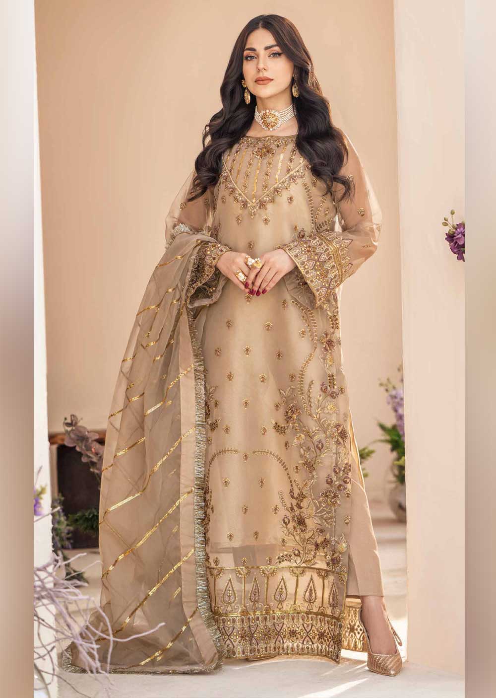 QFD-0069 - Readymade - Mashq Zainab Luxury Chiffon Collection 2023 - Memsaab Online