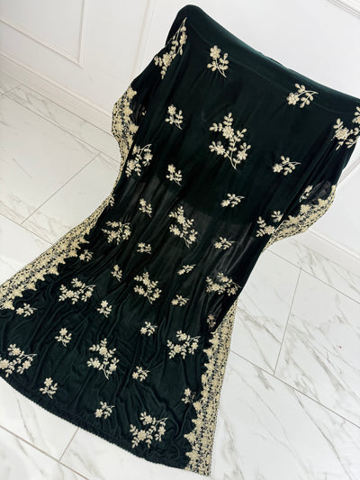SMV103 Embroidered Velvet Shawl