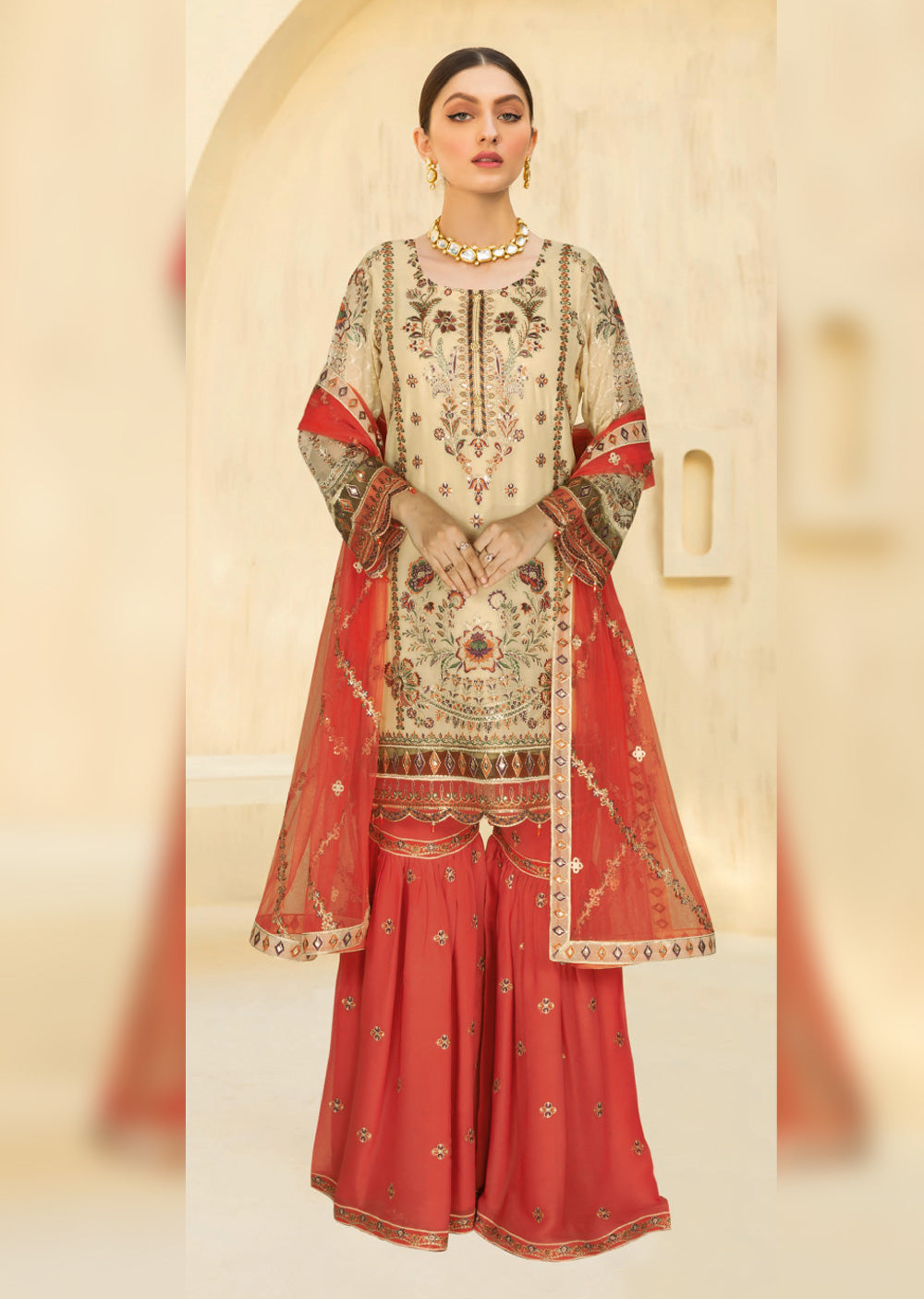 W-376-F - Readymade - Ramsha Suit 2024 - Memsaab Online