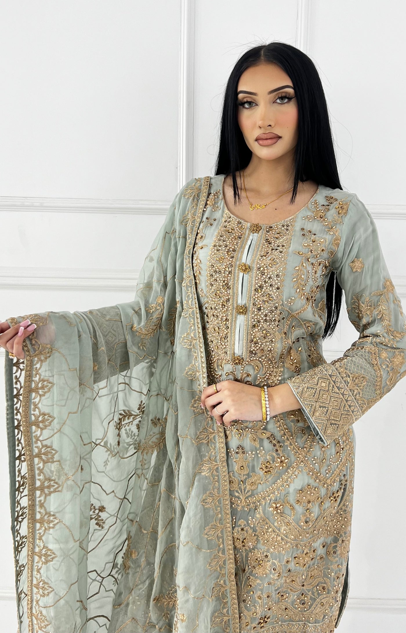 PS0828 Readymade Chiffon Suit - Memsaab Online