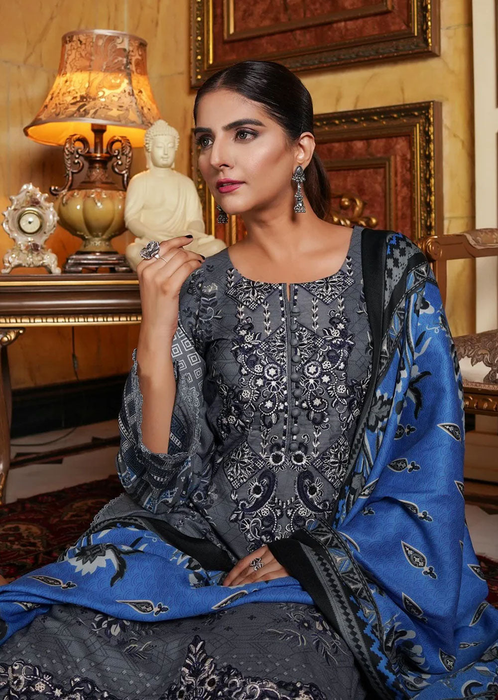 MS-TR-06 - Readymade - Munira Khubsurat Dhanak Collection 2024 - Memsaab Online