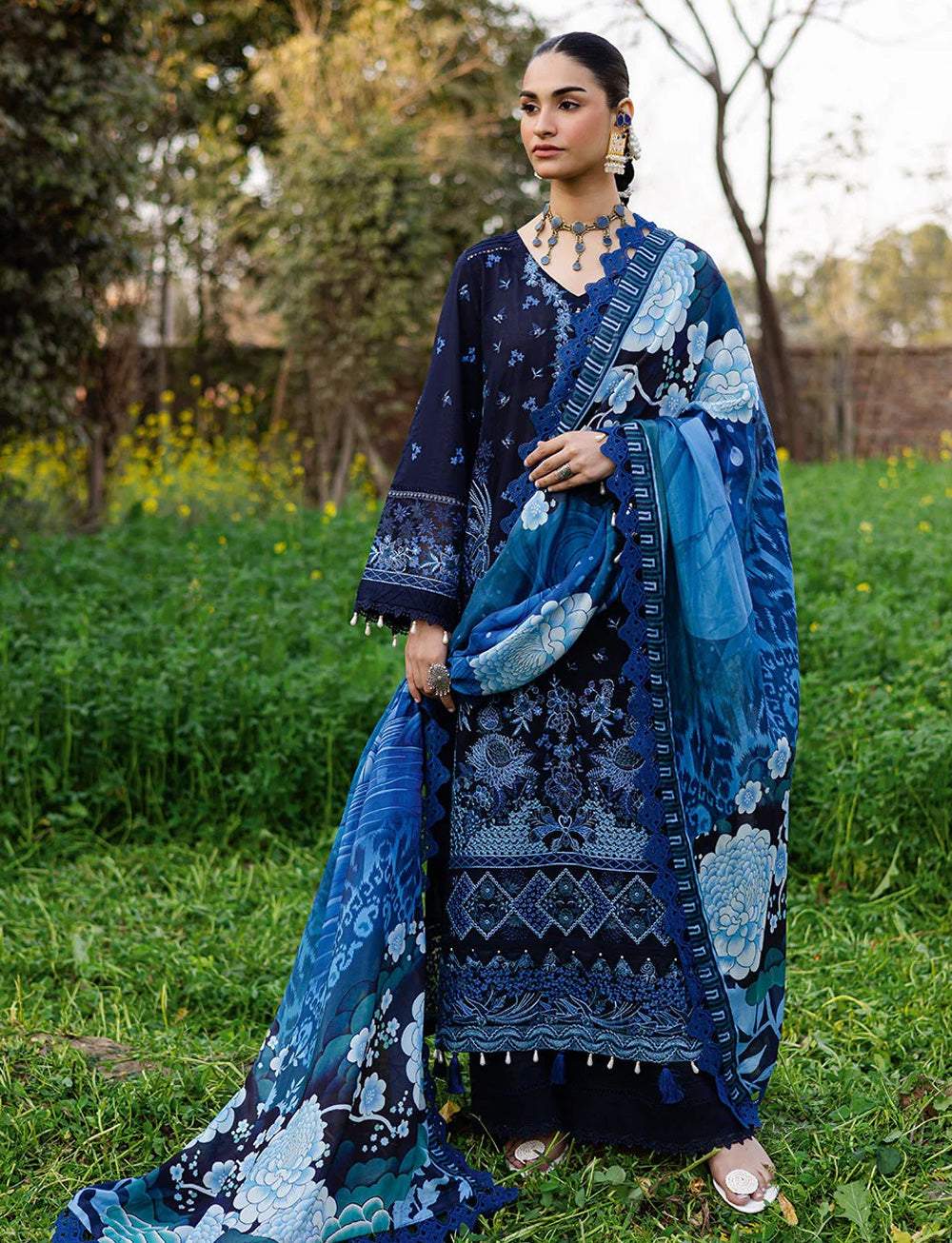Y-918 - Unstitched - Riwayat by Ramsha Luxury Lawn Vol 12 - Memsaab Online