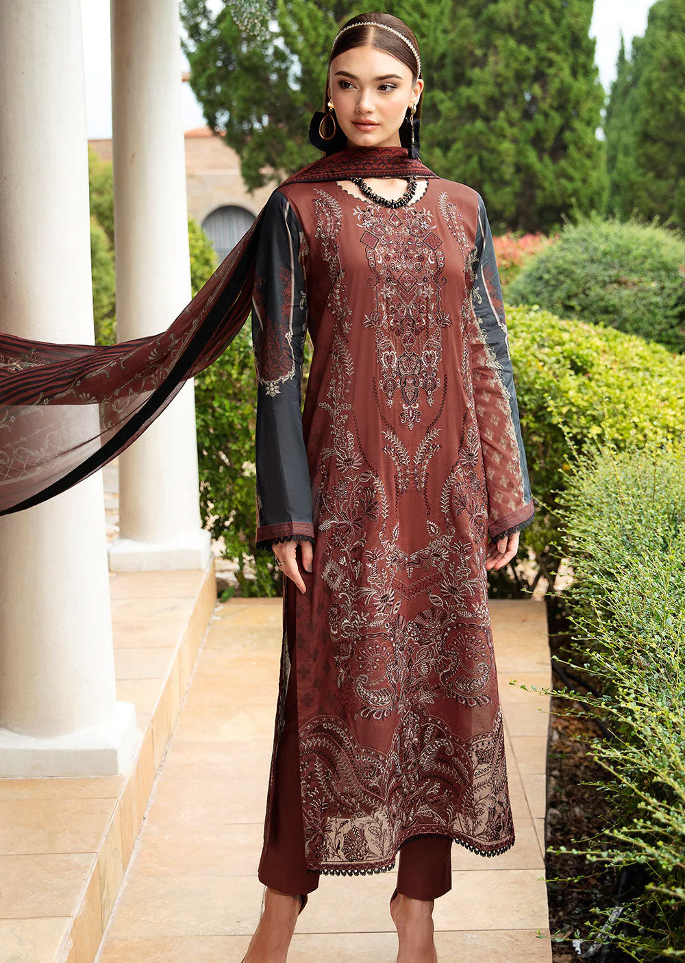 Y-906-R - Readymade - Riwayat by Ramsha Luxury Lawn Vol 09 - Memsaab Online