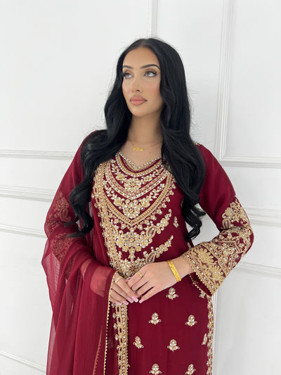 Shaz1901 - Readymade Chiffon Suit - Memsaab Online