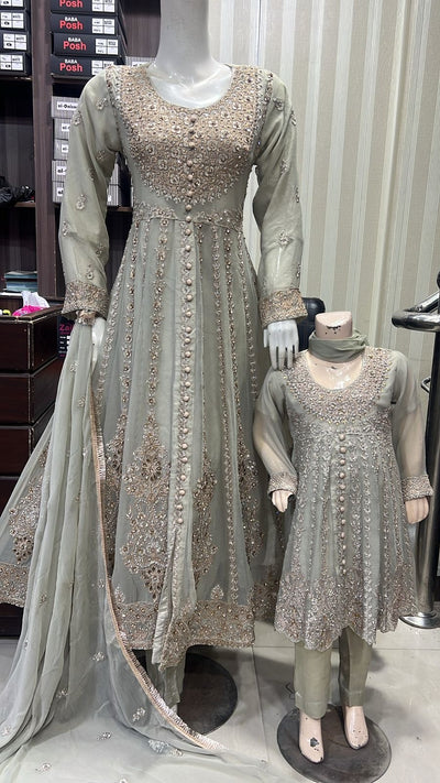SHAZ1778 - Readymade - Chiffon - Mummy n Me Outfit - Memsaab Online