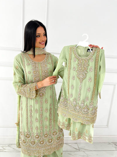 Shaz1801 - Readymade - Chiffon - Mummy n Me Outfit - Memsaab Online