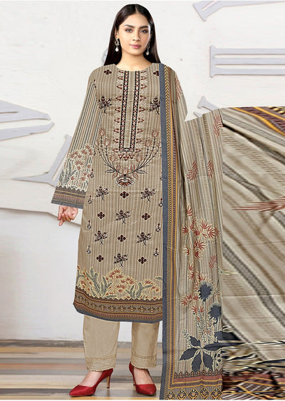 D-1244-Unstitched Lawn Outfit 2025 - Memsaab Online