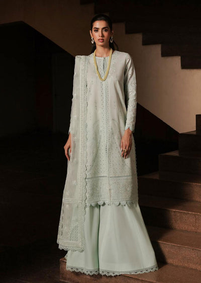 AL24V4-06 - CELADON - Readymade - Chickenkari Lawn Collection by Afrozeh 2024 - Memsaab Online