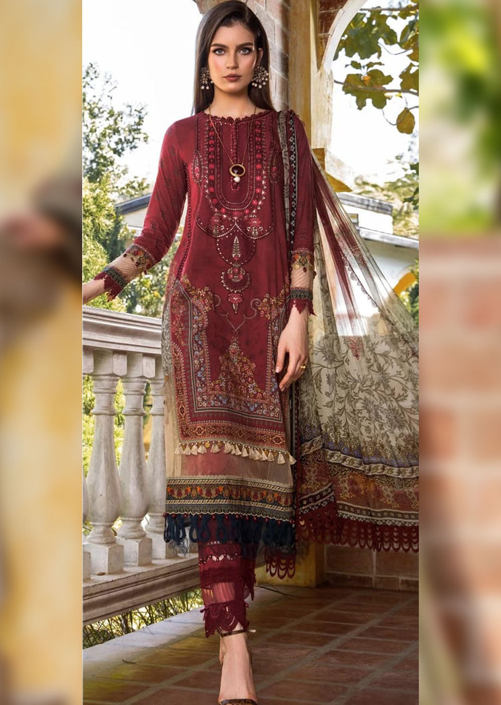 MDSS-07 - Unstitched Maria B Inspired Winter Dhanak Suit - Memsaab Online