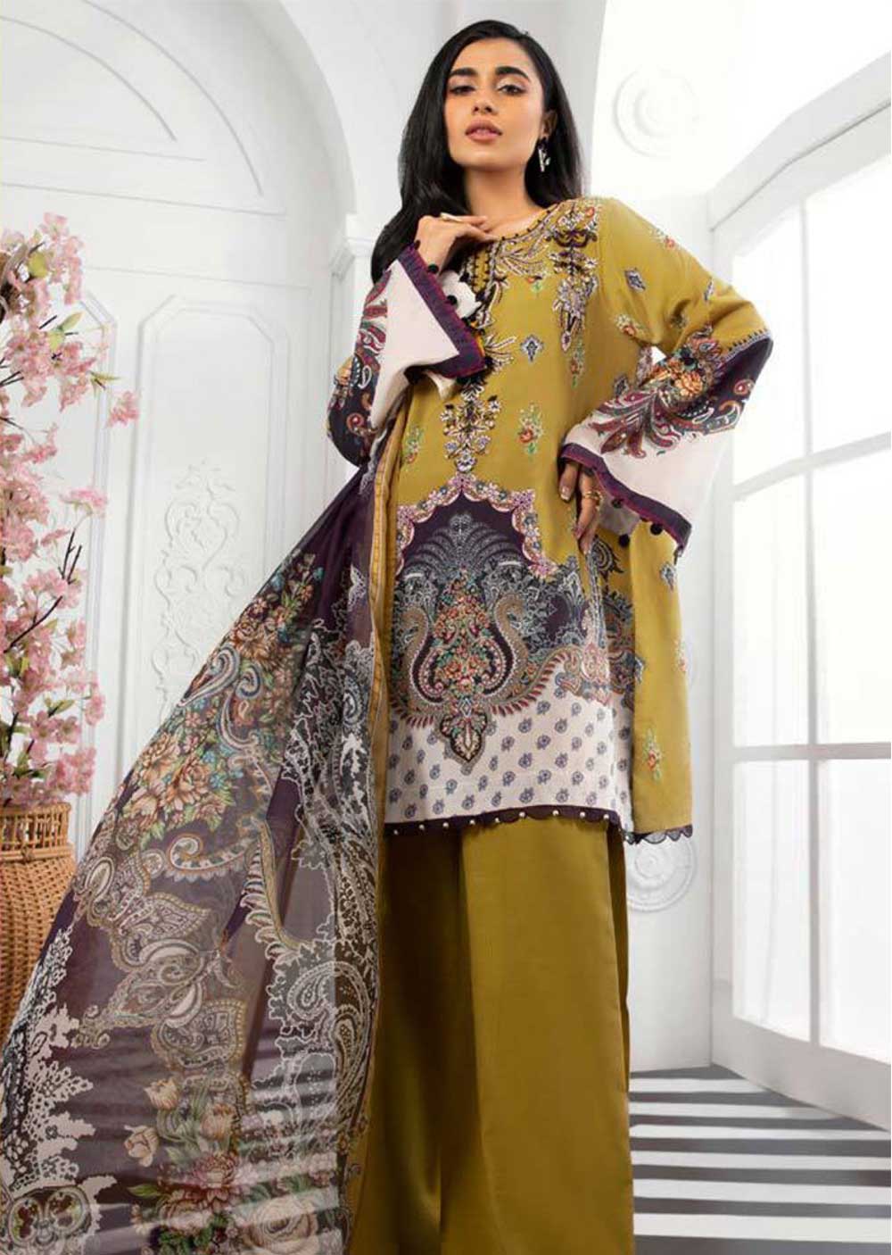 SPHR-06 - Unstitched - Sapphire Inspired Linen Collection 2023 - Memsaab Online