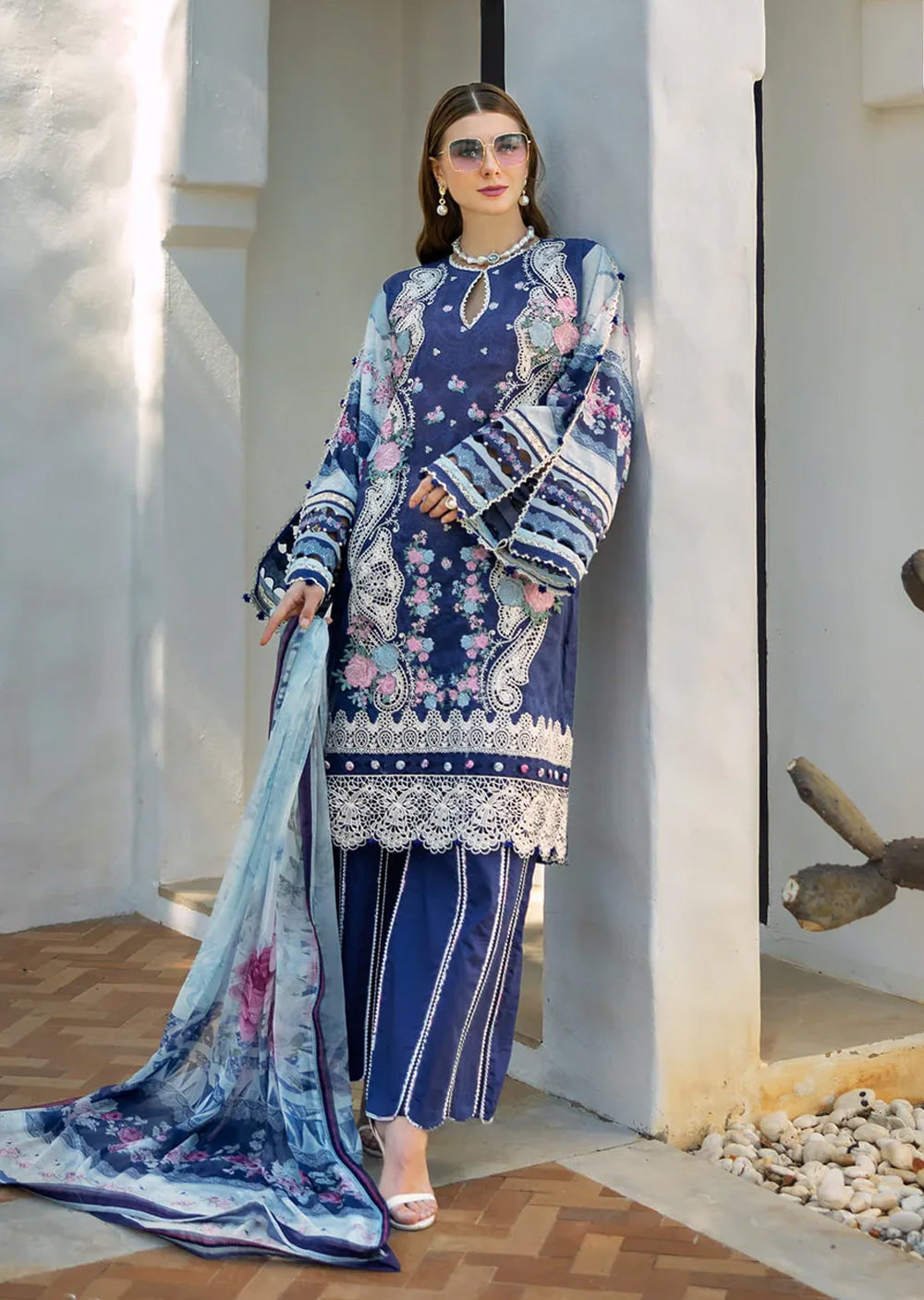 ELFH-06-A - Elaf Signature Embroidered Lawn Collection 2025 - Memsaab Online