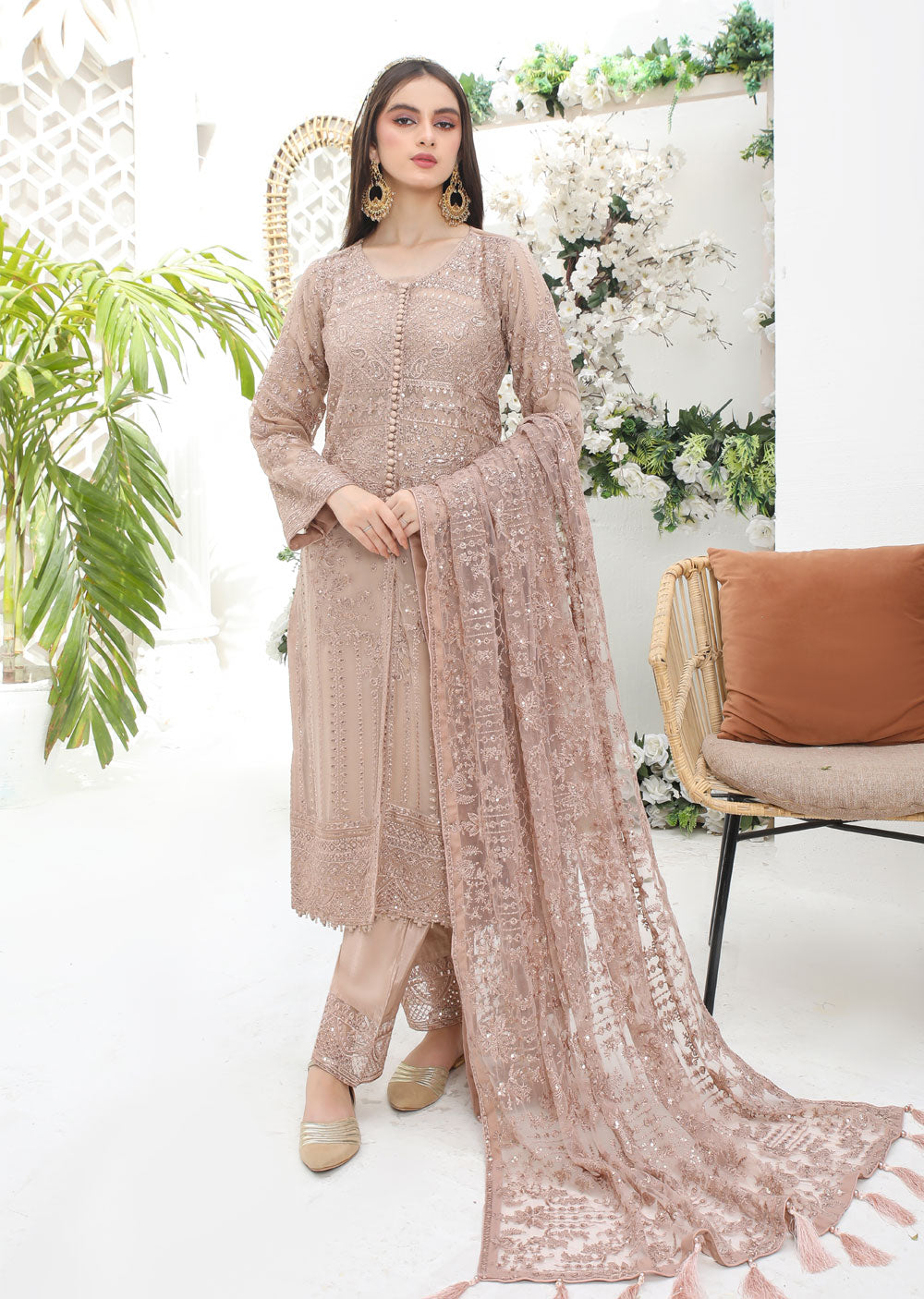 PS1664 Readymade Chiffon Suit - Memsaab Online