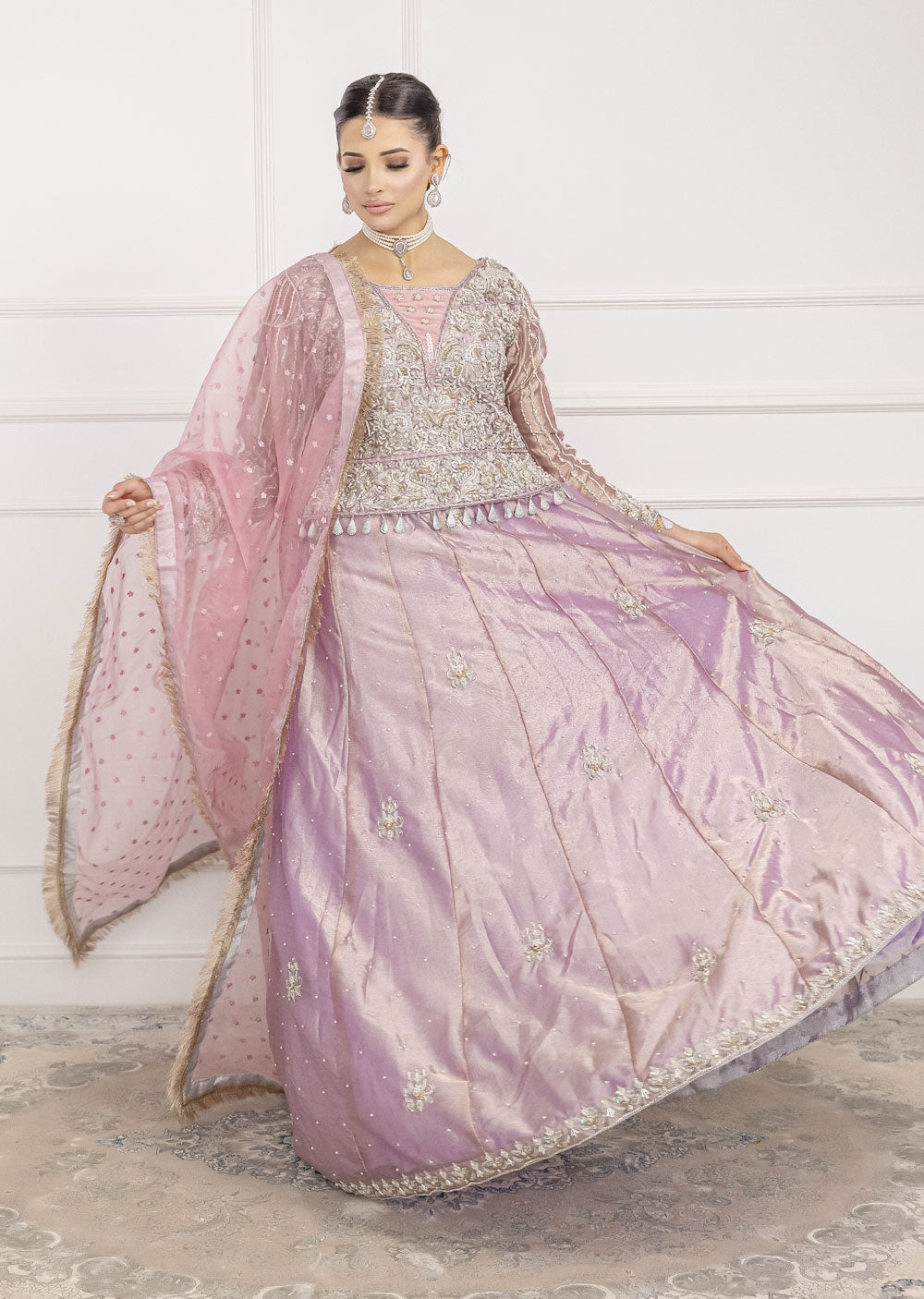 SRB1206 - Waheeda - Lilac Sehrish.B Designer - Memsaab Online