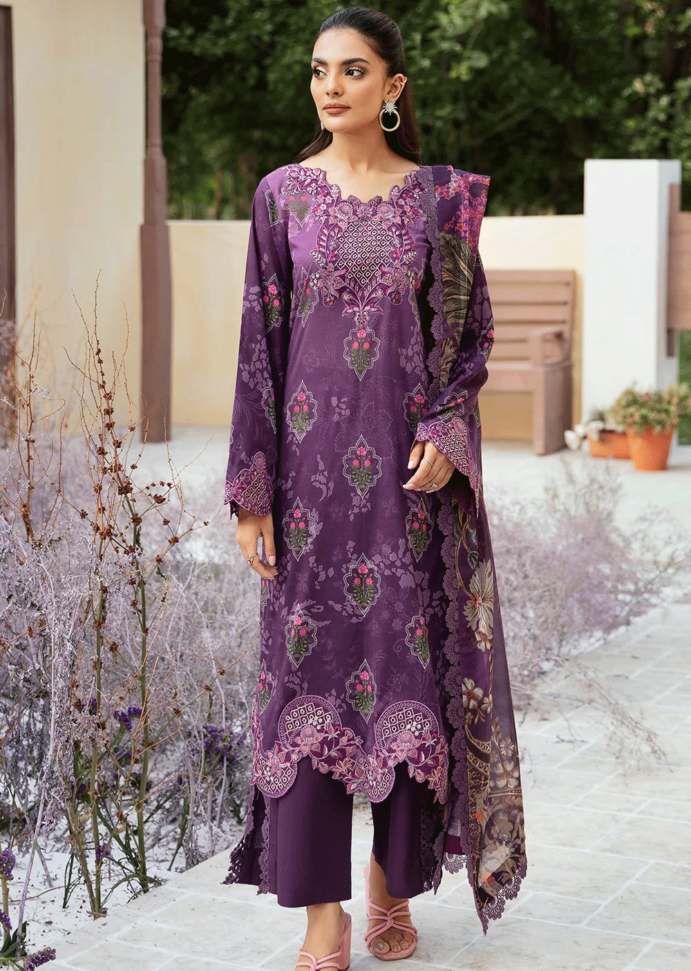 N-506 - Unstitched - Ramsha Rangrez Lawn Collection Vol 5 2024 - Memsaab Online