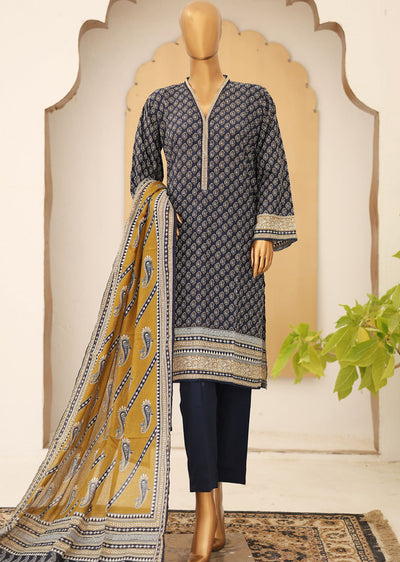 BNS-106 Bin Saeed Printed Cotton Lawn Suits 2024 - Memsaab Online