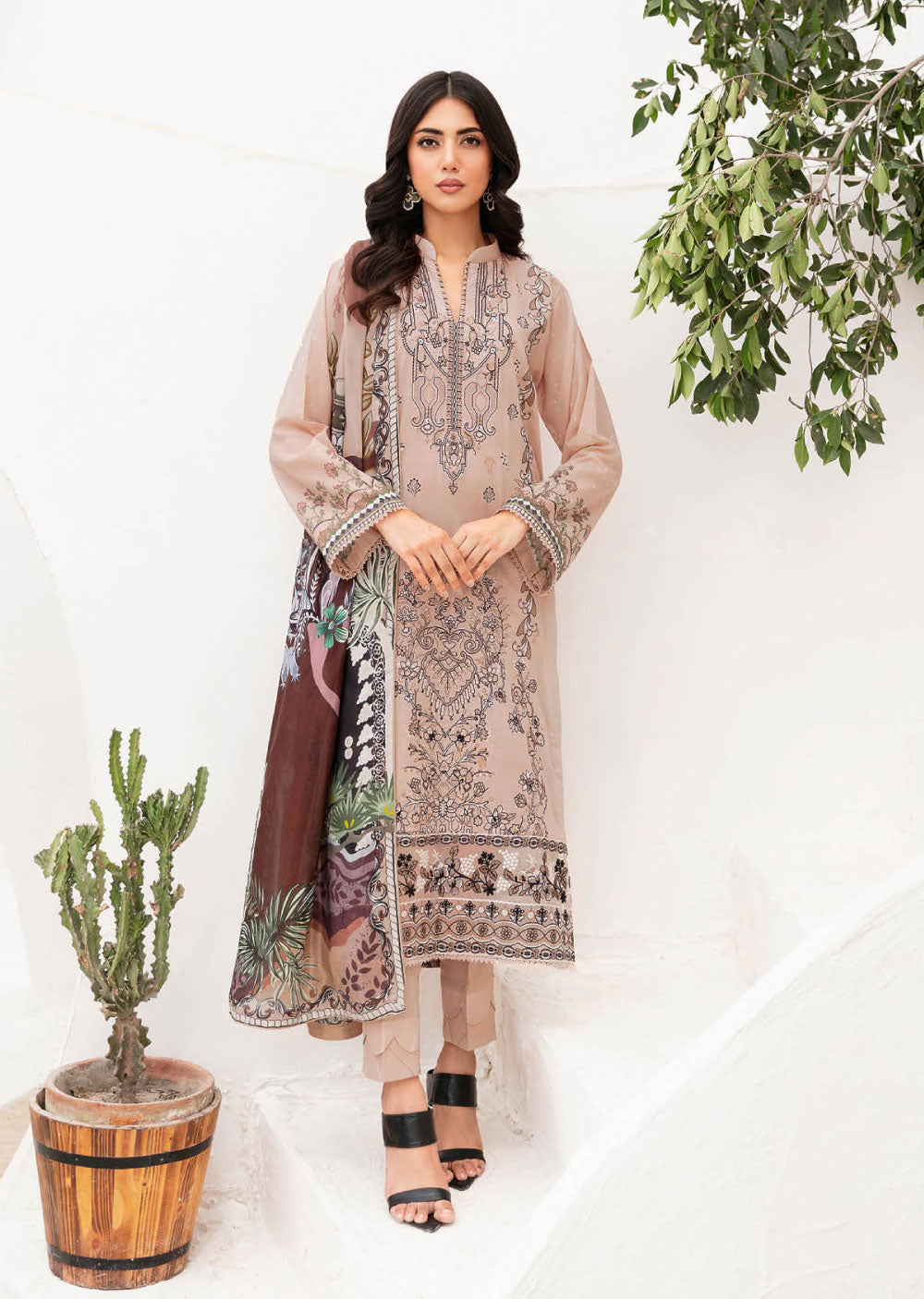 Z-1106 - Unstitched - Ramsha Mashaal Luxury Lawn Vol 11 2024 - Memsaab Online