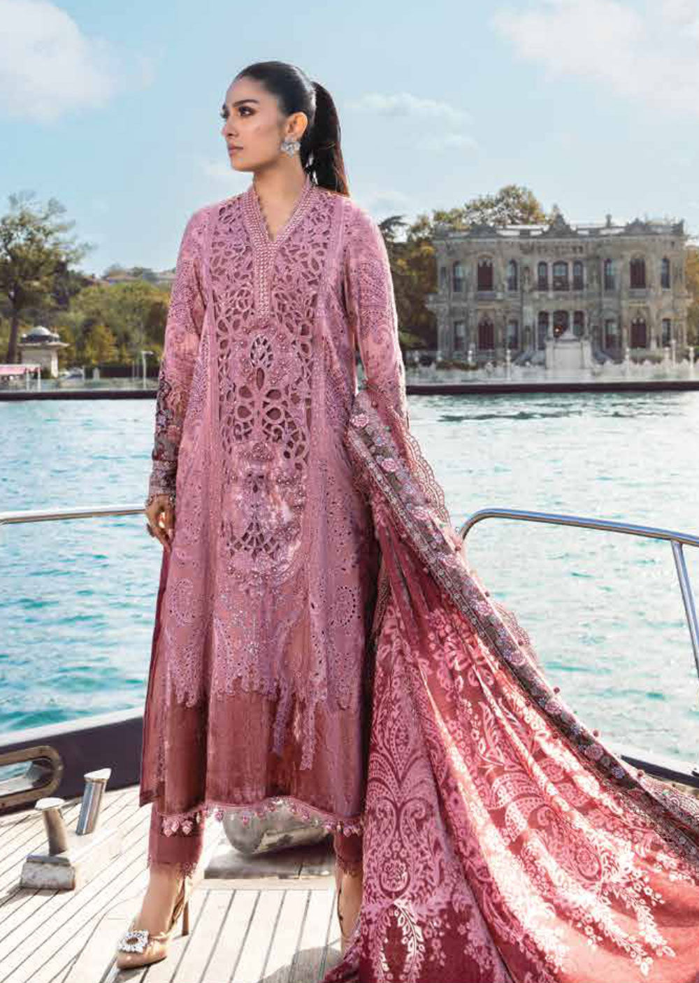 MRBL-06 - Unstitched - Maria B Linen Collection 2023 - Memsaab Online