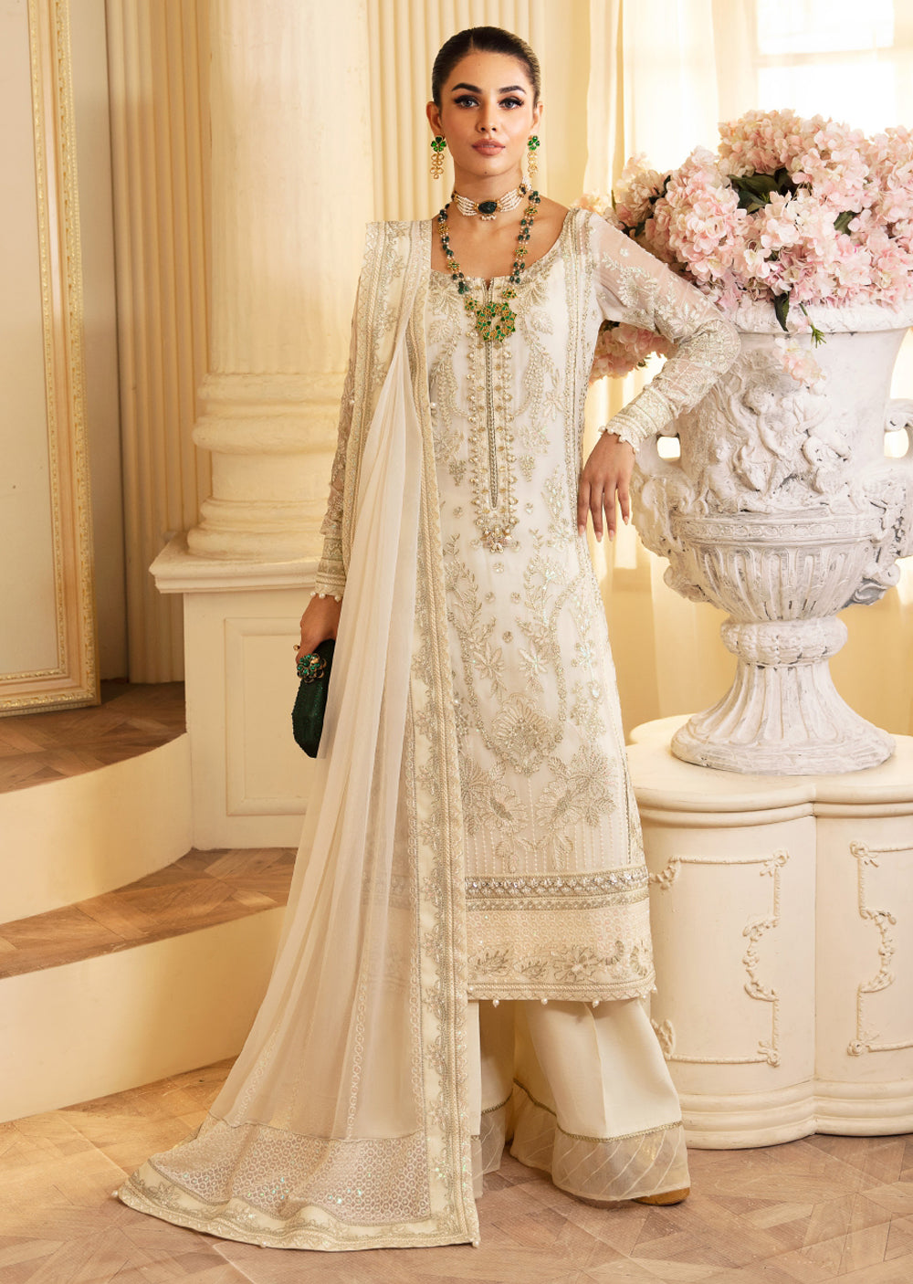 GLEC-06 - Delphine - Unstitched - Gulaal Embroidered Chiffon Collection 2024 - Memsaab Online