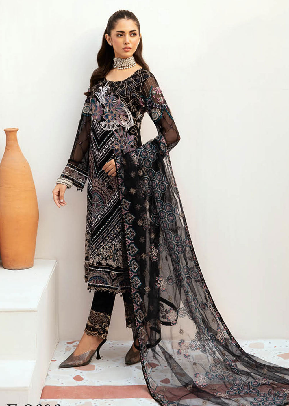 F-2606 - Unstitched - Ramsha Chiffon Collection Vol 26 2024 - Memsaab Online