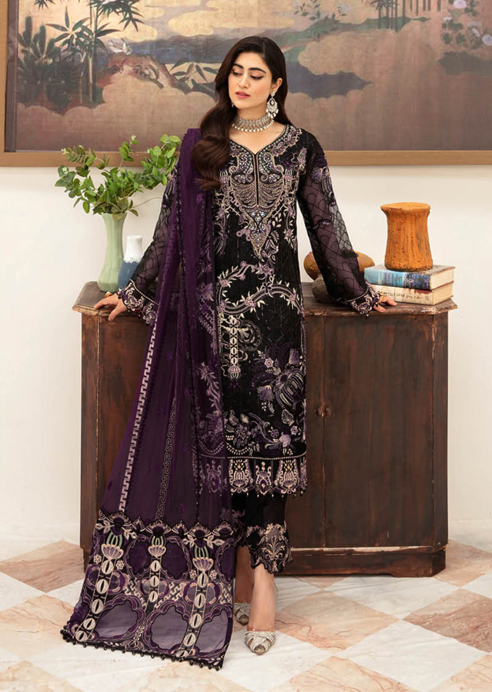 M-1006-R - Readymade - Ramsha Minhal Collection Vol 10 2024 - Memsaab Online