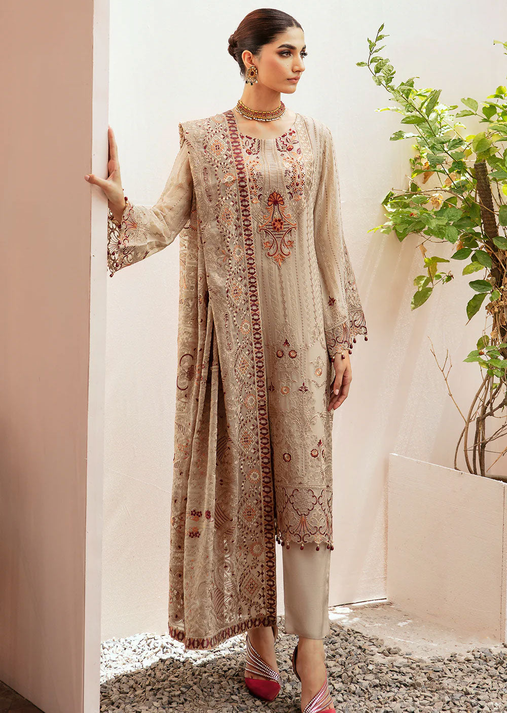 K-206 - Unstitched - Ramsha Kashish Weightless Chiffon Vol 2 2024 - Memsaab Online