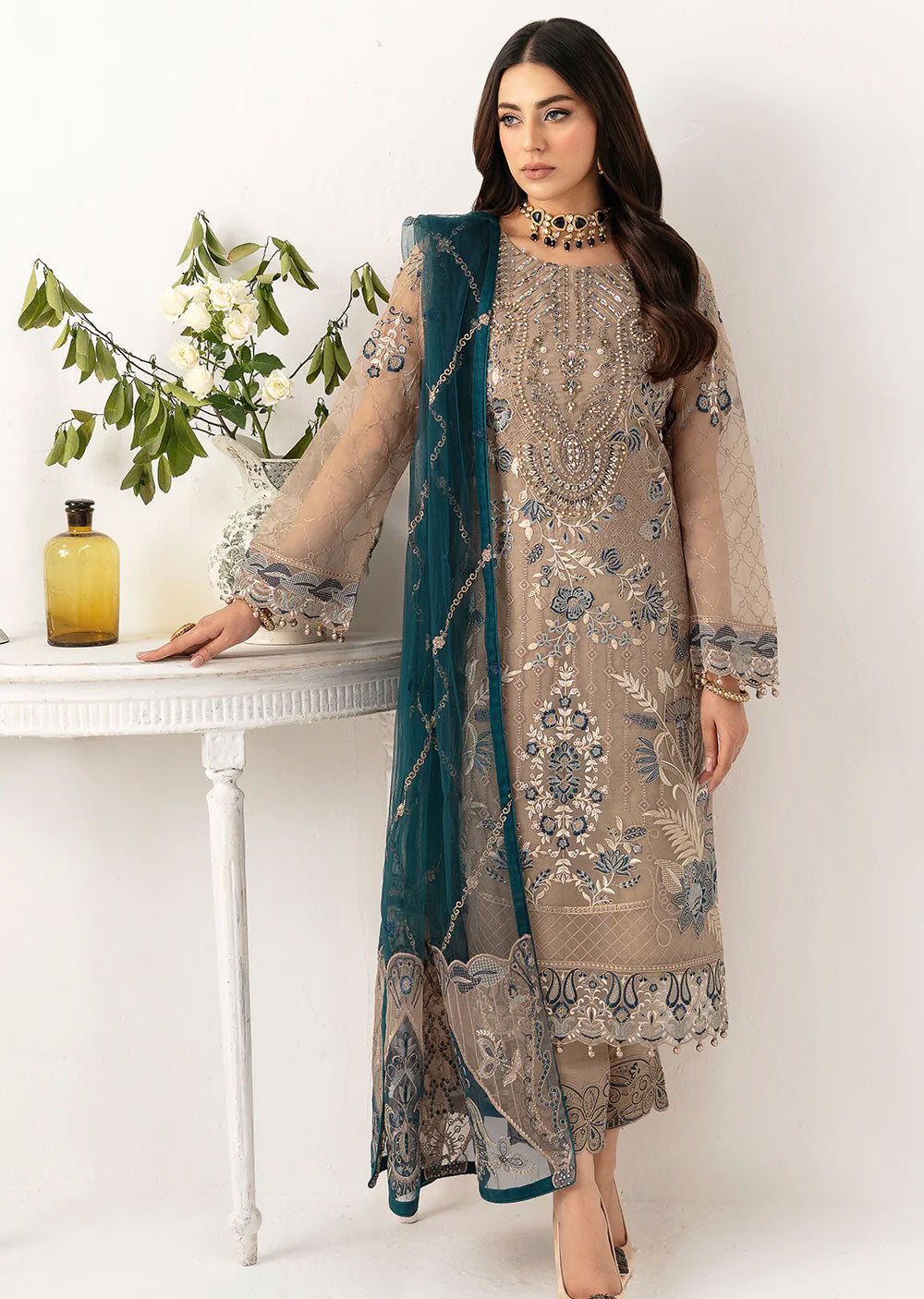 M-1106 - Unstitched - Ramsha Minhal Vol 11 2024 - Memsaab Online