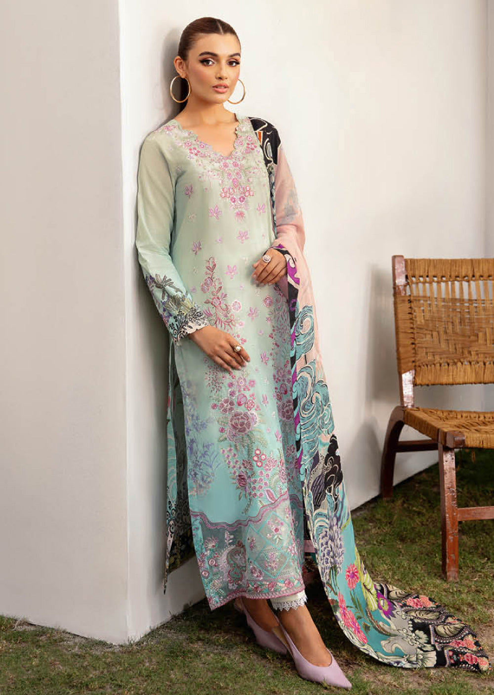 RMSHD-06 - Unstitched - Ramsha Mashaal Lawn Vol 12 - Memsaab Online