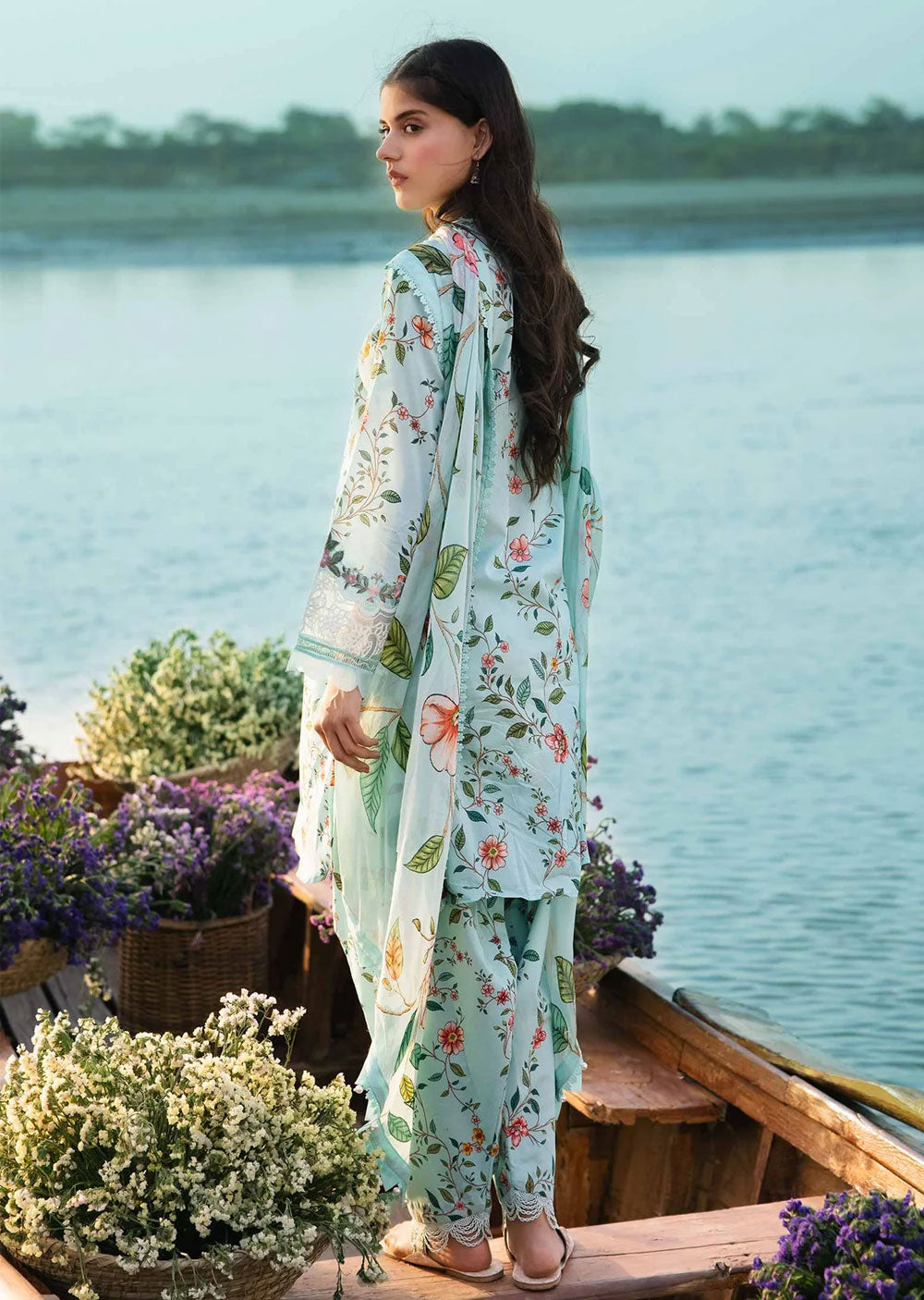 MBCS-406-B - Readymade - Maria B M.Basics Lawn Collection 2024 - Memsaab Online