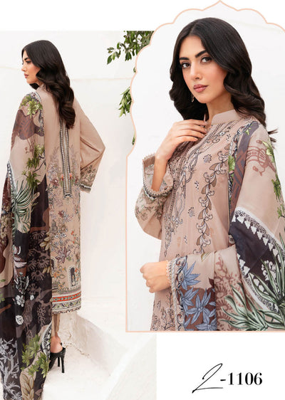 Z-1106-R - Readymade - Ramsha Mashaal Luxury Lawn Vol 11 - Memsaab Online